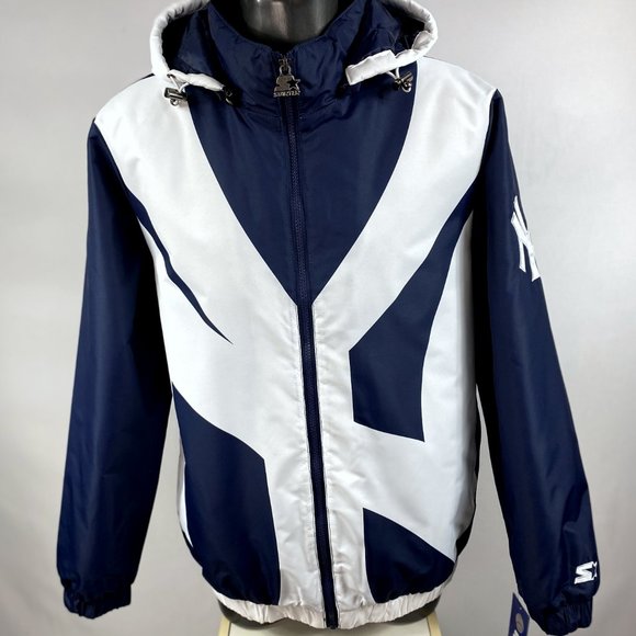 NEW YORK YANKEES Full Zip STARTER: BIG LOGOHooded Jacket